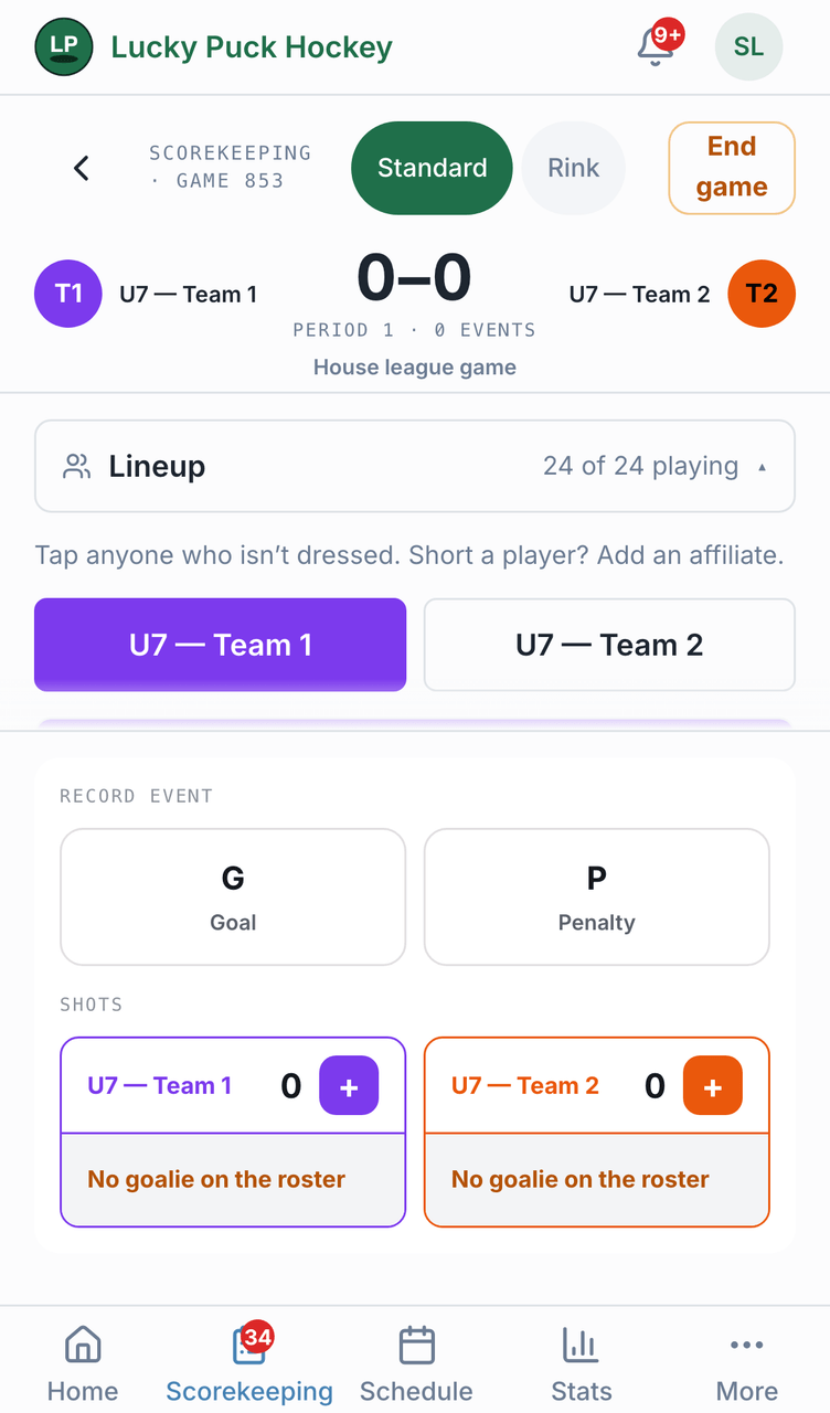The lineup screenshot