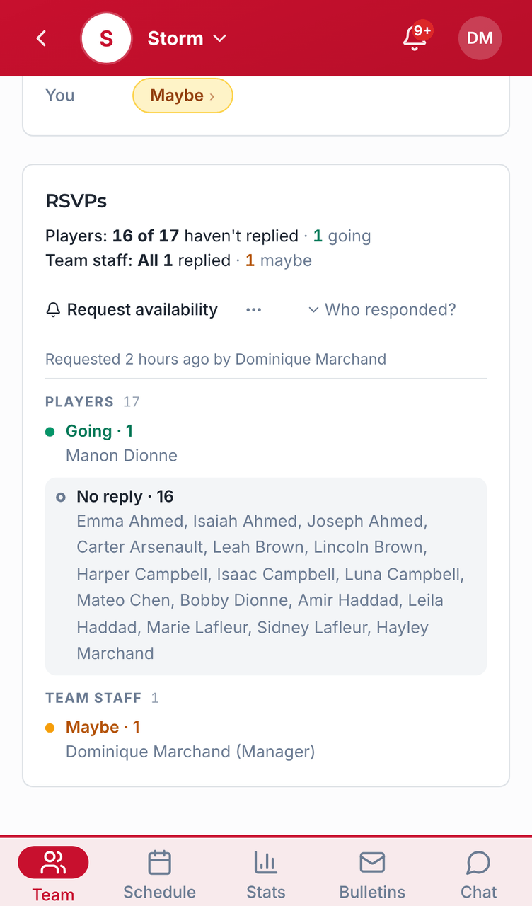 Who responded? screenshot