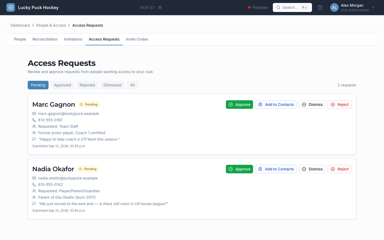 Access Requests screenshot